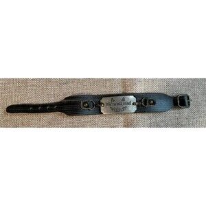 Disney Couture Alice in Wonderland We're All Mad Here Leather ID Bracelet Cuff